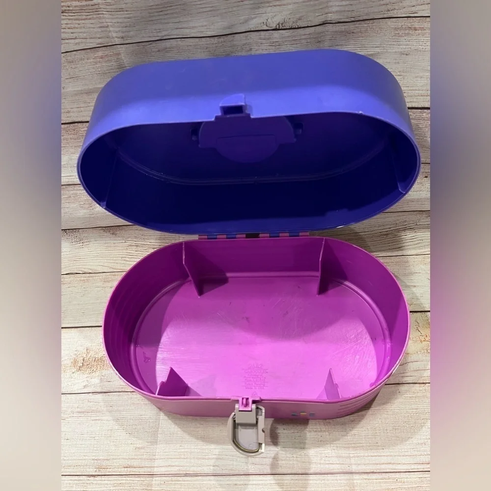 Caboodles Cosmetic Makeup Case 2642 Purple 80s Vintage w/ Mirror